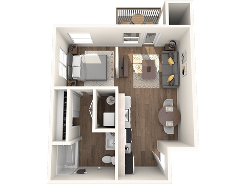 Sumner Mill Apartments 3D Floor Plan Orton